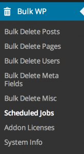 Bulk Delete Menu