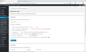 Delete Users by User Role in WordPress