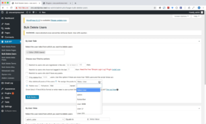 Delete Users by User Role in WordPress